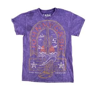 Purple Johnny Cash Band Tee Unisex Men’s or Women's Western Rock T-Shirt S